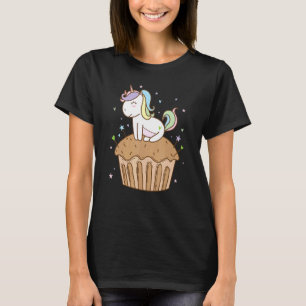 Fantasie-Pferd Einhorn auf einem Muffin T-Shirt