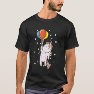 Fantasie-Pferd-Einhorn mit Luftballons T-Shirt