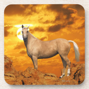 Fantasie-Pferde: Berg Getränkeuntersetzer