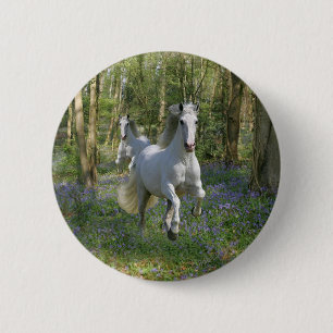 Fantasie-Pferde: Bluebell-Holz Button