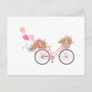 Fantasie-Pink-Fahrrad Postkarte
