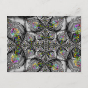 Fantasie   Rainbow Fraktal Art Postkarte