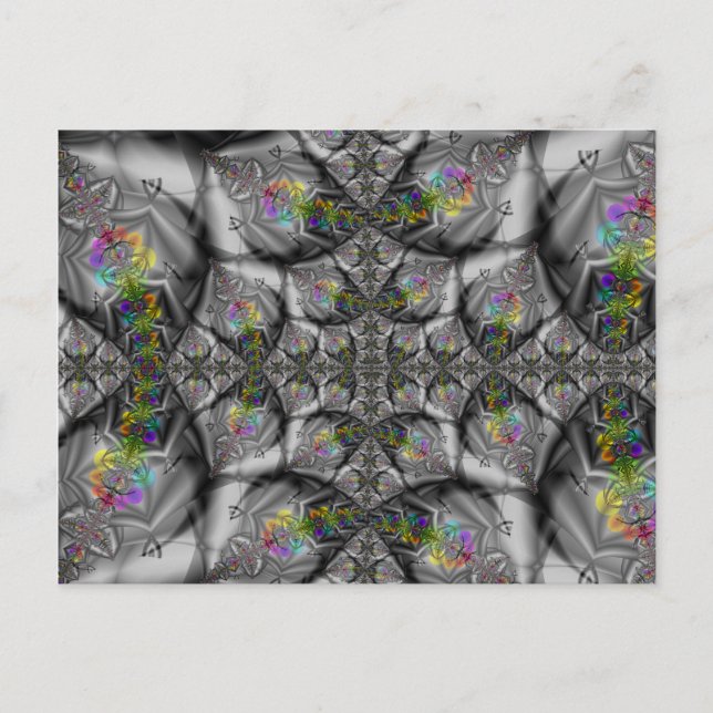 Fantasie | Rainbow Fraktal Art Postkarte (Vorderseite)