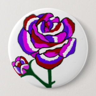 Fantasie-Rosen-runder Knopf Button