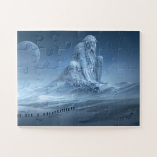 Fantasie-Schnee-Eismann-Skulptur-Jigsaw-Puzzle Puzzle