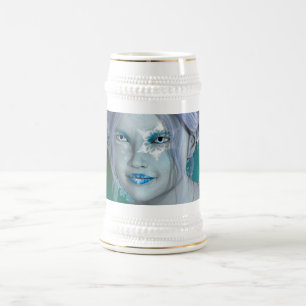 Fantasie-Schnee-Fee Bierglas