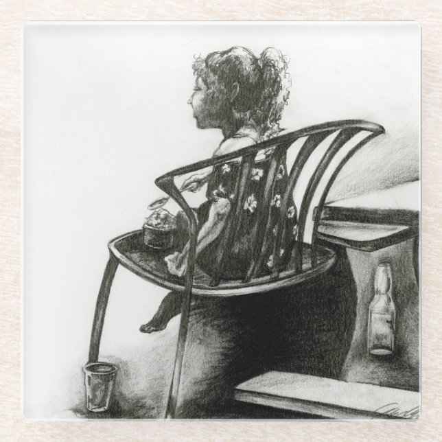 Fantasie schürt meine Realität Glasuntersetzer (Vorderseite)