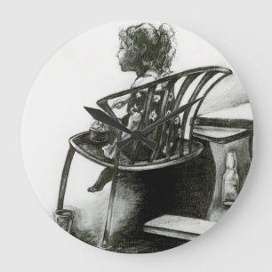 Fantasie schürt meine Realität Große Wanduhr