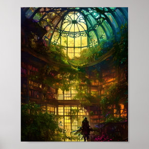Fantasie-Solarium-Bibliothek Poster