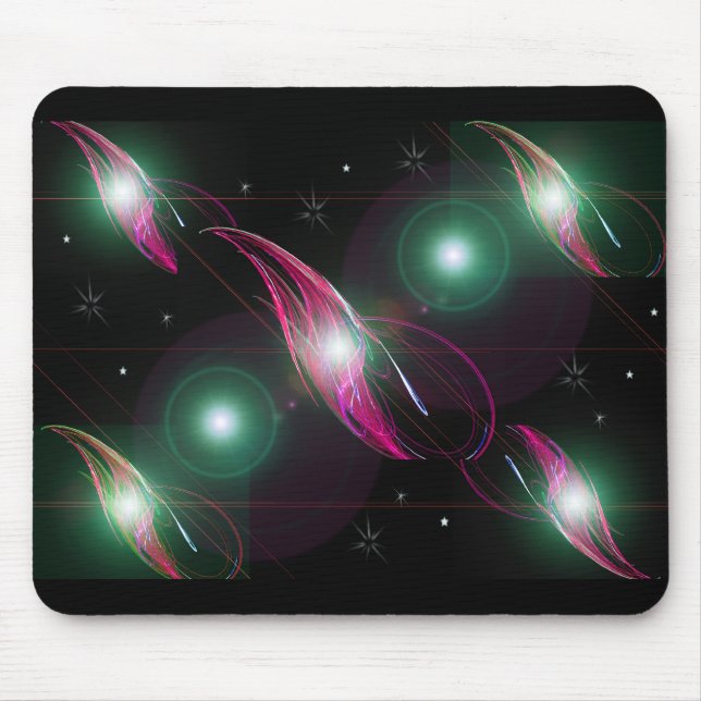 Fantasie-Sonnensystem beleuchtet Mousepad (Vorne)