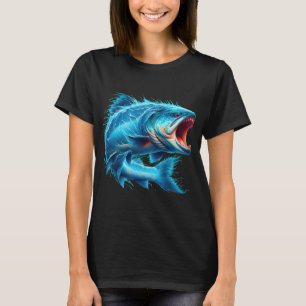 Fantasie springender Fisch mit Wasser T-Shirt