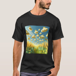 Fantasie Süße Wolken Enten Garten T-Shirt