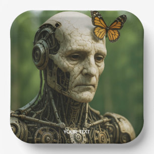 Fantasie Süßer Surrealismus Schmetterlingsgesicht Pappteller