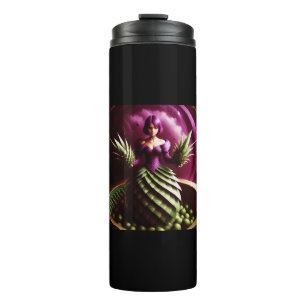 Fantasie Szene mit Ananas Mädchen Thermosbecher