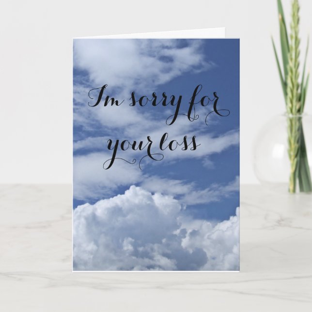 Fantasie trägt die Beileids-Karte zur Schau ", die Karte (Vorderseite)