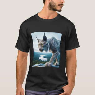 Fantasie Verdrahteter Luchs Wald T-Shirt