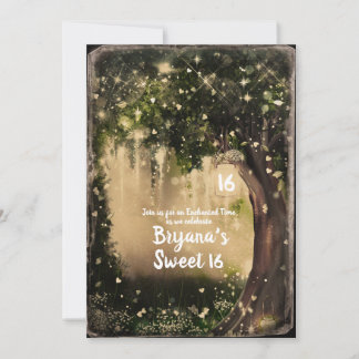 Fantasie Verzauberte Liebe Vintager Wald Süß 16 Einladung