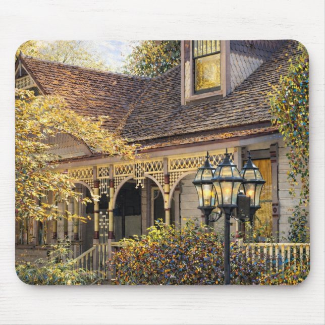 Fantasie-Victorianisches Lebkuchenhaus I Mousepad (Vorne)