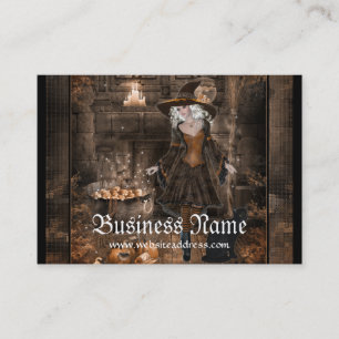 Fantasie-Visitenkarten des Hexe-beschwörende Visitenkarte