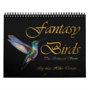 Fantasie Vögel Irisierende Serie Kalender