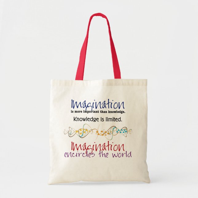 Fantasie, wichtiger als Wissen Tragetasche (Vorne)