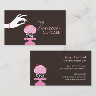 Fantasie-Zebra-Cupcake-Bäckerei-Geschäftskarten Visitenkarte