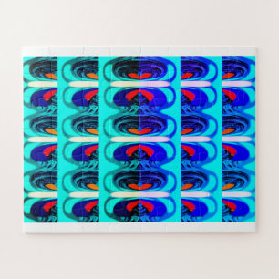 Fantasie-Zeit-Schichten abstrakte Kunst Puzzle