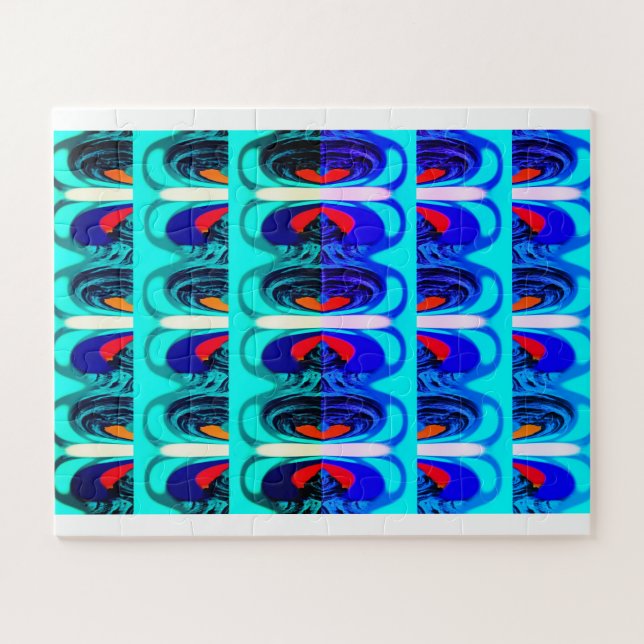 Fantasie-Zeit-Schichten abstrakte Kunst Puzzle (Horizontal)