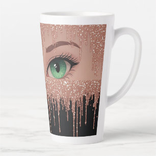 Fantasieaugen mit Rosenmetall-Tropfen Milchtasse