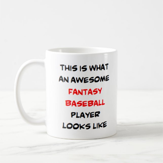 Fantasiebaseball-Spieler, phantastisch Kaffeetasse (Links)