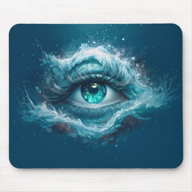Fantasiebild - Alte blaue Augen Mousepad (Vorne)