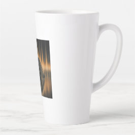 Fantasiebild Bronze-Halbkuppel auf reflektierender Milchtasse