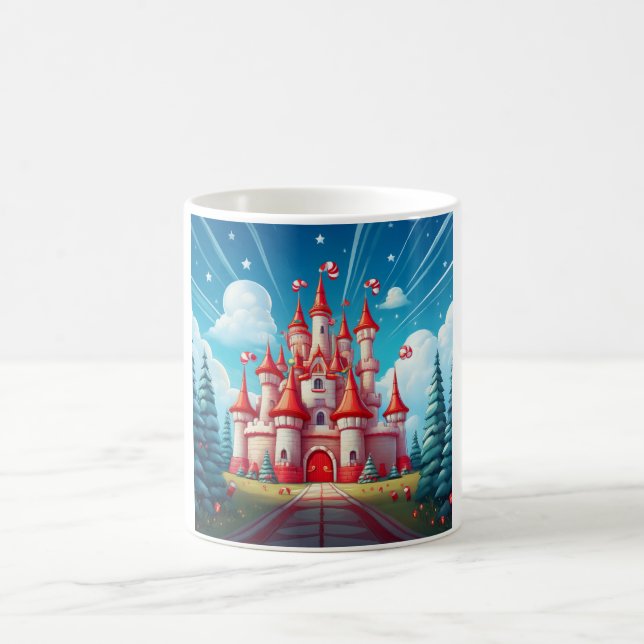 Fantasiebild eines Lebkuchenschlosses Kaffeetasse (Mittel)