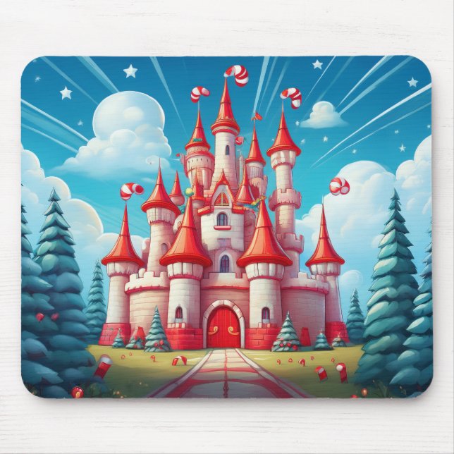Fantasiebild eines Lebkuchenschlosses Mousepad (Vorne)