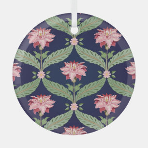 Fantasieblumen: Dunkle indische Motive Ornament Aus Glas