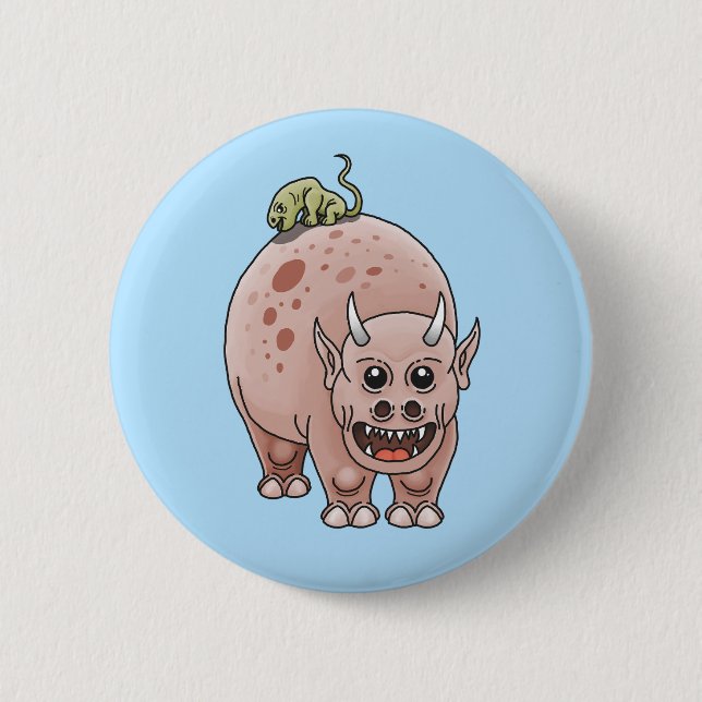 Fantasiedinosaurier Button (Vorderseite)