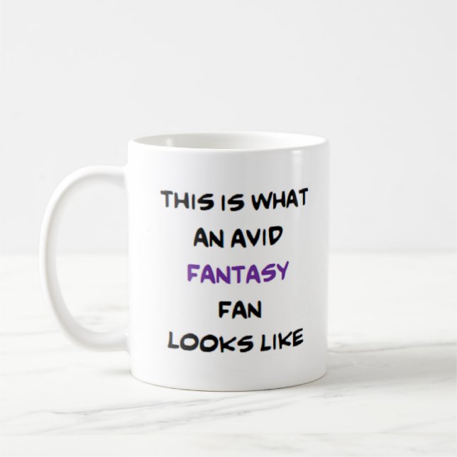 Fantasiefan, begeistert kaffeetasse (Links)