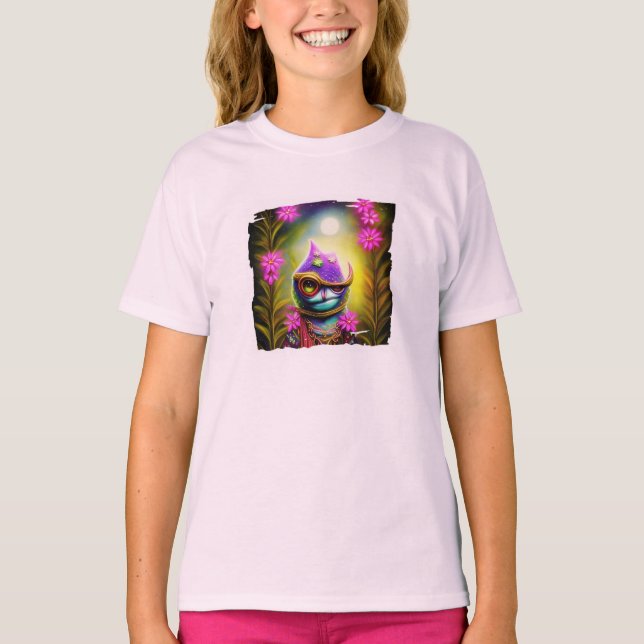 Fantasiefrosch mit Hut-T - Shirt (Vorderseite)