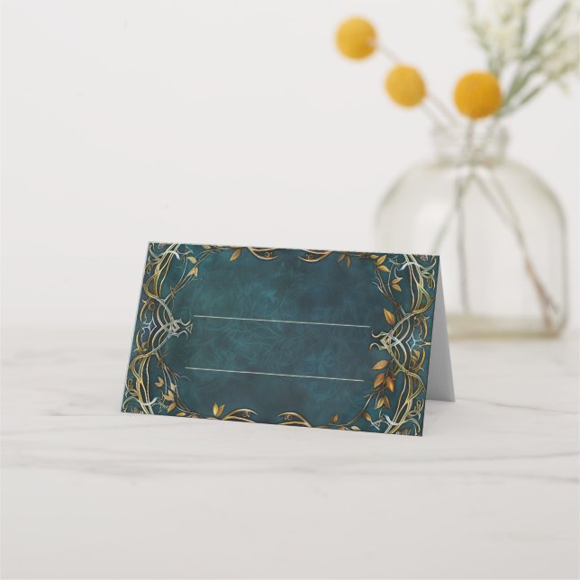 Fantasiegeklappte Platzkarte (Vorderseite)