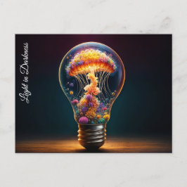 Fantasieglas Glühbirne Wasserleuchten Kreativität Postkarte