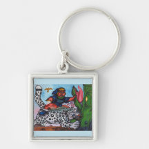 Fantasiejunge, der mit dem Drachen und Adler der K