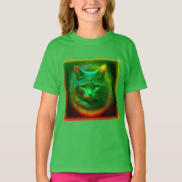 Fantasiekatze vor dem Wappen T-Shirt