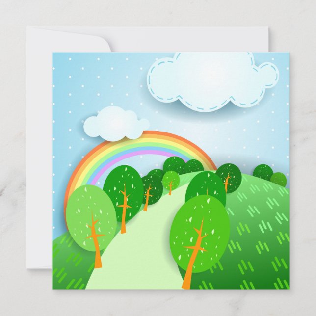 Fantasielandschaft, Einladung (Vorderseite)