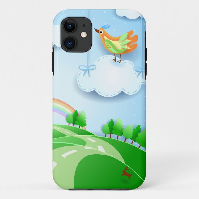 Fantasielandschaft mit Vogel, iPhone5 Fall Case-Mate iPhone Hülle (Rückseite)