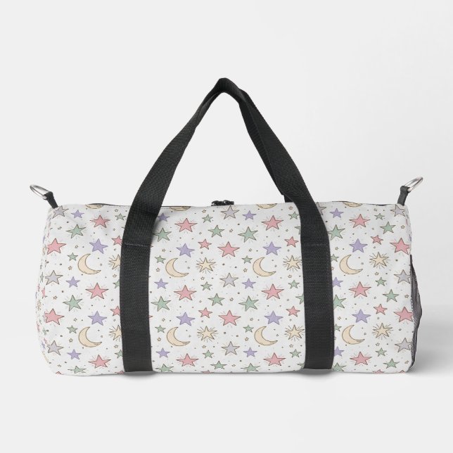 Fantasiemond-Sternenmuster Duffle Bag (Vorderseite)