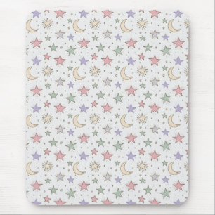 Fantasiemond-Sternenmuster Mousepad
