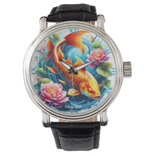 FantasieNiedliche Blume des lebhaften Fischmeers Armbanduhr