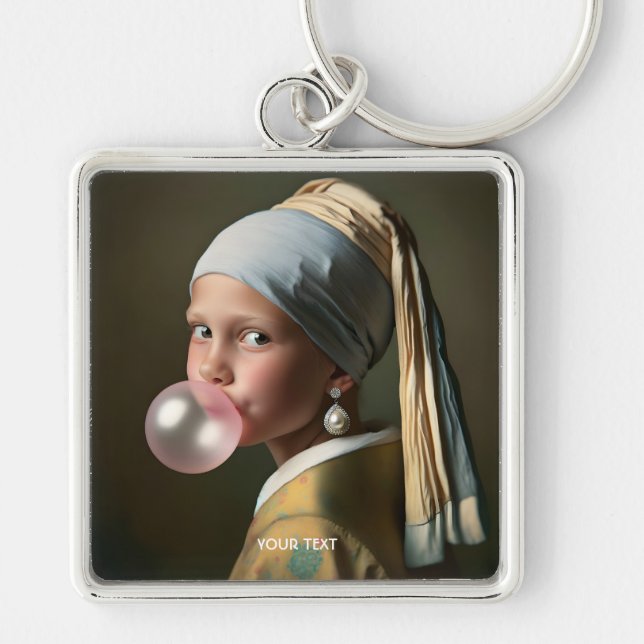 FantasieNiedliches Rosa-Bläschen Schlüsselanhänger (Vorne)