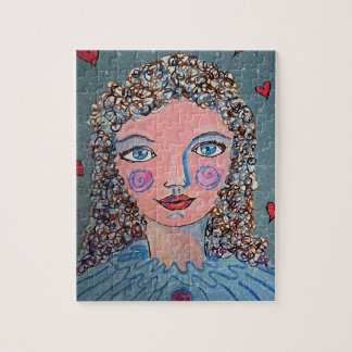 Fantasiereiches Mädchen-Porträt-Puzzle Puzzle