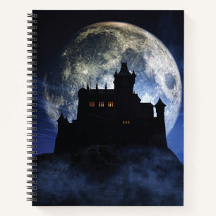 Fantasieschloss während der Nacht Notizbuch